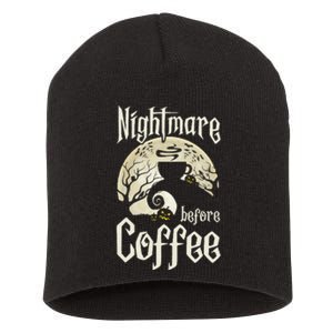 Cute Nightmare Before Coffee Halloween Funny Mug Gift Short Acrylic Beanie