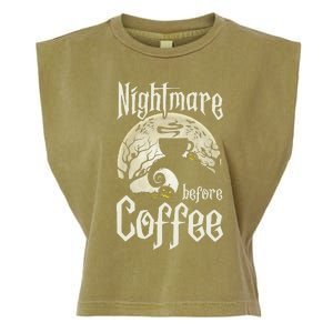 Cute Nightmare Before Coffee Halloween Funny Mug Gift Garment-Dyed Women's Muscle Tee