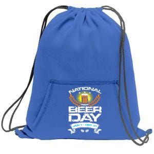 Celebrate National Beer Day All Year Un Ing Cool Gift Sweatshirt Cinch Pack Bag