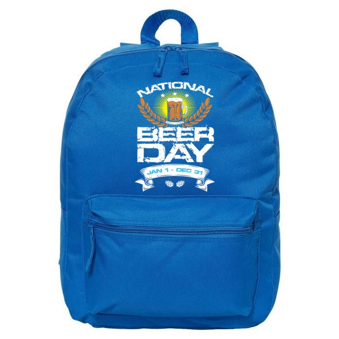 Celebrate National Beer Day All Year Un Ing Cool Gift 16 in Basic Backpack