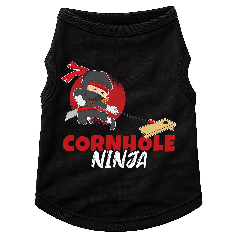 Cornhole Ninja Boy Cornhole Doggie Tank