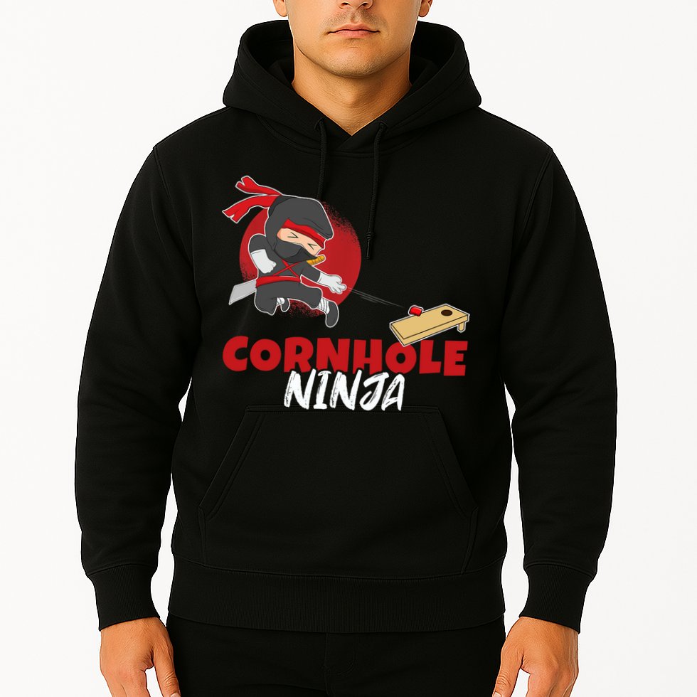 Cornhole Ninja Boy Cornhole Hoodie