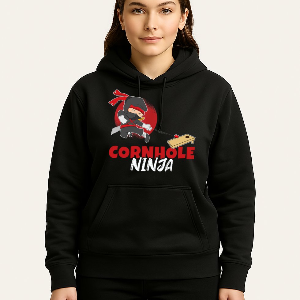 Cornhole Ninja Boy Cornhole Hoodie