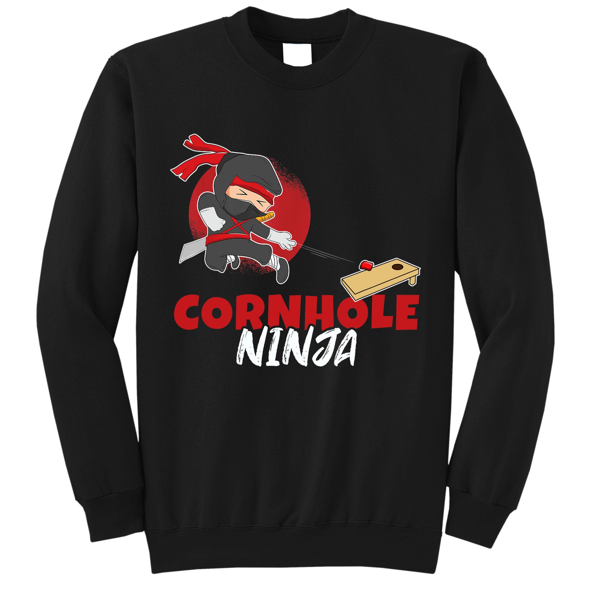 Cornhole Ninja Boy Cornhole Tall Sweatshirt