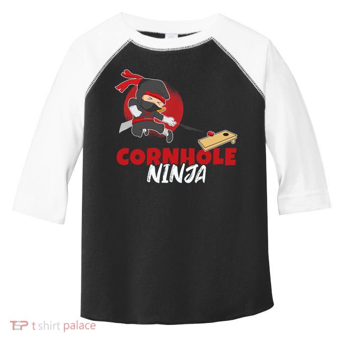 Cornhole Ninja Boy Cornhole Toddler Fine Jersey T-Shirt