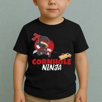 Cornhole Ninja Boy Cornhole Toddler T-Shirt