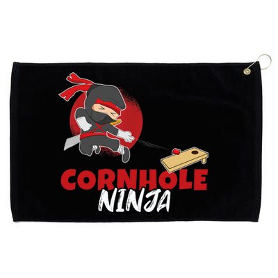 Cornhole Ninja Boy Cornhole Grommeted Golf Towel