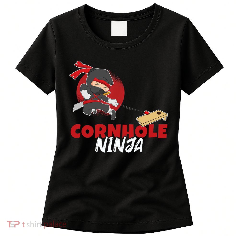 Cornhole Ninja Boy Cornhole Womens T-Shirt