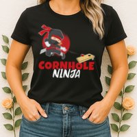 Cornhole Ninja Boy Cornhole Womens T-Shirt