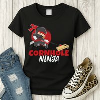 Cornhole Ninja Boy Cornhole Womens T-Shirt
