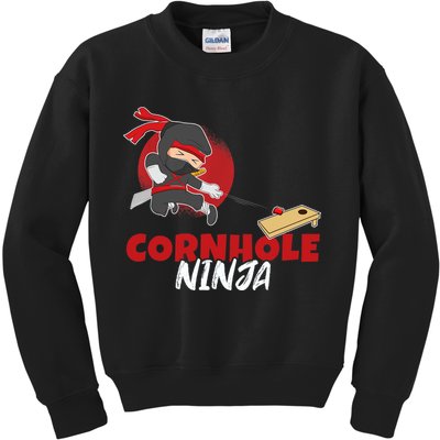 Cornhole Ninja Boy Cornhole Kids Sweatshirt