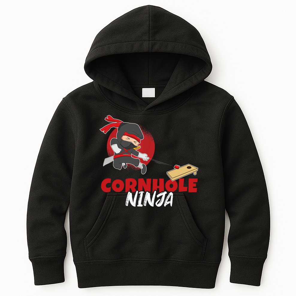 Cornhole Ninja Boy Cornhole Kids Hoodie