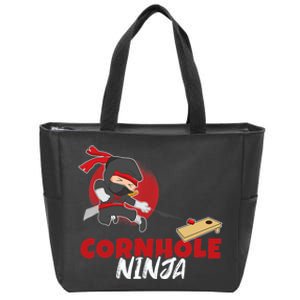 Cornhole Ninja Boy Cornhole Zip Tote Bag