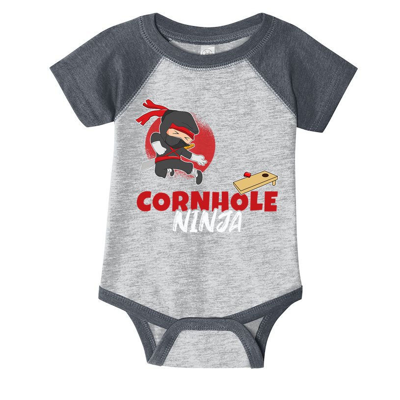 Cornhole Ninja Boy Cornhole Infant Baby Jersey Bodysuit