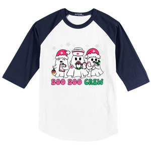 Christmas Nurse Boo Boo Crew Ghost Santa Xmas Nursing Baseball Sleeve Shirt