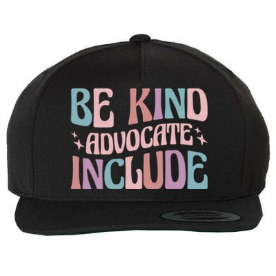 Celebrate Neurodiversity Be Kind Advocate Include Gift Wool Snapback Cap