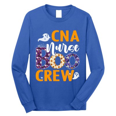 Cna Nurse Boo Crew Scary Nurse Halloween Ghost Spider Funny Gift Long Sleeve Shirt