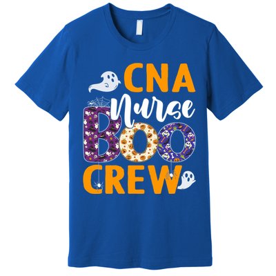 Cna Nurse Boo Crew Scary Nurse Halloween Ghost Spider Funny Gift Premium T-Shirt