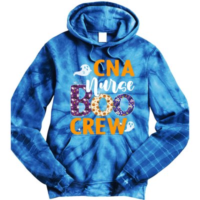 Cna Nurse Boo Crew Scary Nurse Halloween Ghost Spider Funny Gift Tie Dye Hoodie