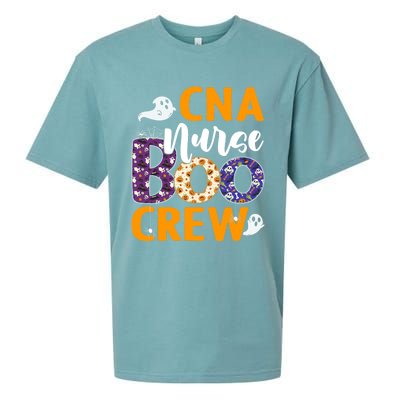 Cna Nurse Boo Crew Scary Nurse Halloween Ghost Spider Funny Gift Sueded Cloud Jersey T-Shirt