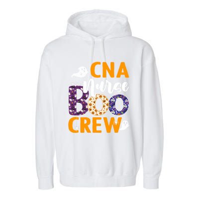 Cna Nurse Boo Crew Scary Nurse Halloween Ghost Spider Funny Gift Garment-Dyed Fleece Hoodie