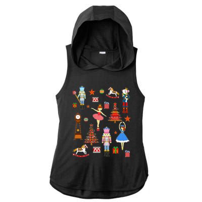 Christmas Nutcracker Ballet Xmas Pjs For Ladies PosiCharge Tri-Blend Wicking Draft Hoodie Tank