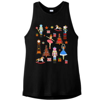 Christmas Nutcracker Ballet Xmas Pjs For Ladies PosiCharge Tri-Blend Wicking Tank