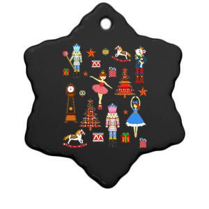 Christmas Nutcracker Ballet Xmas Pjs For Ceramic Star Ornament