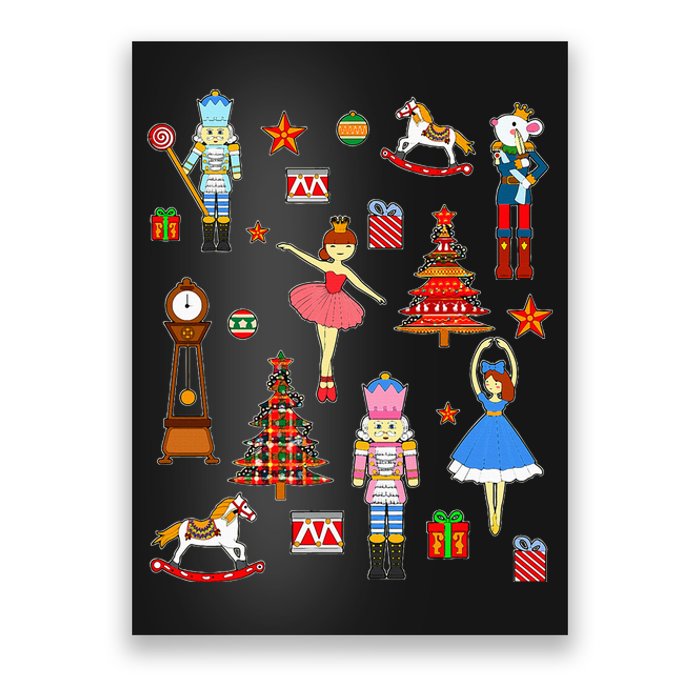 Christmas Nutcracker Ballet Xmas Pjs For Poster