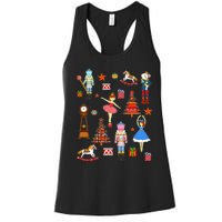 Christmas Nutcracker Ballet Xmas Pjs For Women's Racerback Tank