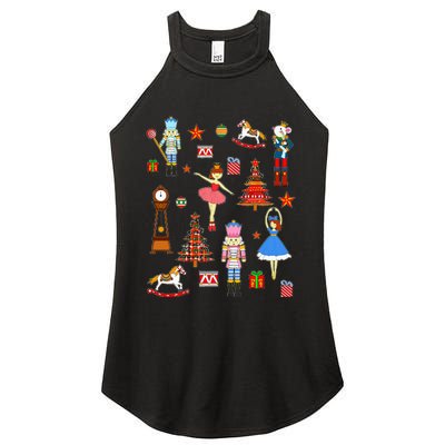 Christmas Nutcracker Ballet Xmas Pjs For Women's Perfect Tri Rocker Tank