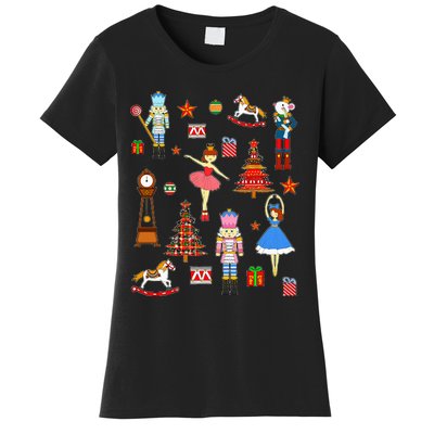 Christmas Nutcracker Ballet Xmas Pjs For Women's T-Shirt