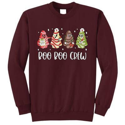 Christmas Nurse Boo Boo Crew Tree Cake Xmas Nursing Tall Sweatshirt