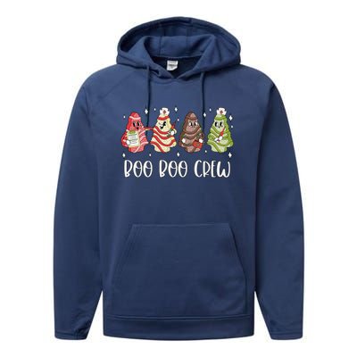 Christmas Nurse Boo Boo Crew Tree Cake Xmas Nursing Performance Fleece Hoodie