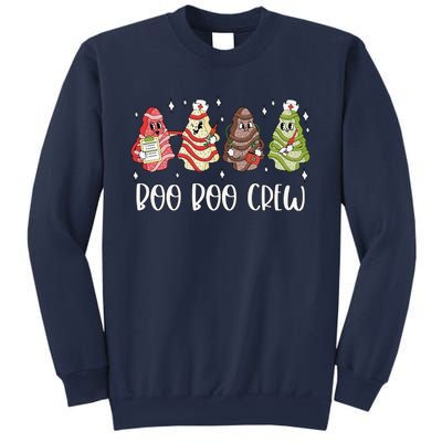 Christmas Nurse Boo Boo Crew Tree Cake Xmas Nursing Sweatshirt