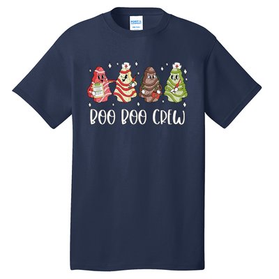 Christmas Nurse Boo Boo Crew Tree Cake Xmas Nursing Tall T-Shirt