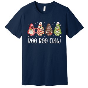 Christmas Nurse Boo Boo Crew Tree Cake Xmas Nursing Premium T-Shirt