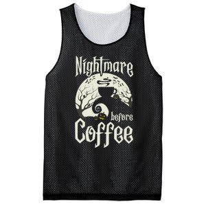 Cute Nightmare Before Coffee Halloween Funny Mug Gift Mesh Reversible Basketball Jersey Tank