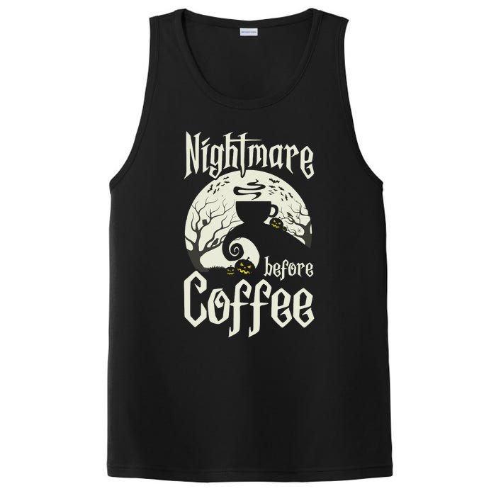 Cute Nightmare Before Coffee Halloween Funny Mug Gift PosiCharge Competitor Tank