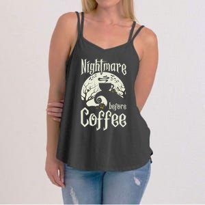 Cute Nightmare Before Coffee Halloween Funny Mug Gift Women's Strappy Tank