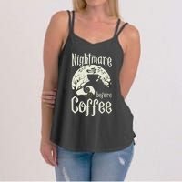 Cute Nightmare Before Coffee Halloween Funny Mug Gift Women's Strappy Tank