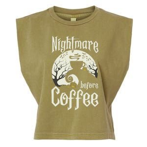 Cute Nightmare Before Coffee Halloween Funny Mug Gift Garment-Dyed Women's Muscle Tee