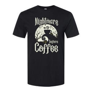 Cute Nightmare Before Coffee Halloween Funny Mug Gift Softstyle CVC T-Shirt