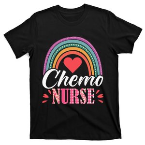 Chemo Nurse Boho Rainbow Chemo Infusion Nurses T-Shirt