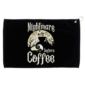 Cute Nightmare Before Coffee Halloween Funny Mug Gift Grommeted Golf Towel