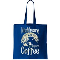 Cute Nightmare Before Coffee Halloween Funny Mug Gift Tote Bag