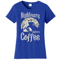 Cute Nightmare Before Coffee Halloween Funny Mug Gift Women's T-Shirt