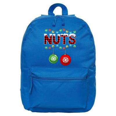 Chest Nuts Christmas Lights Matching Couple Chestnuts Xmas Funny Gift 16 in Basic Backpack