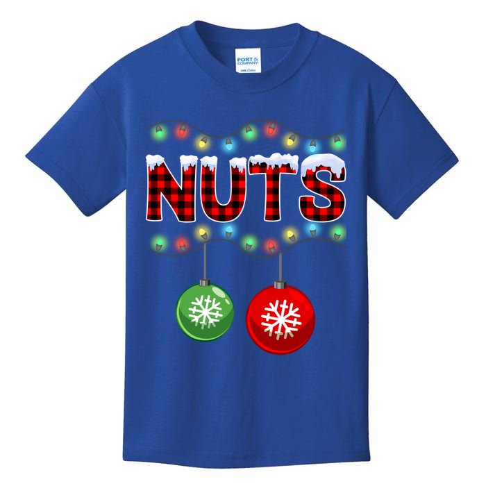 Chest Nuts Christmas Lights Matching Couple Chestnuts Xmas Funny Gift Kids T-Shirt