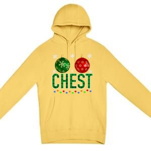 Chest Nuts Chestnuts Christmas Ornats Xmas Cool Gift Premium Pullover Hoodie